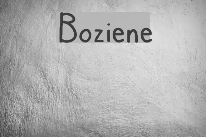 Boziene Font examples