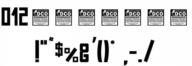 Bozos_PersonalUseOnly Font OTHER CHARS