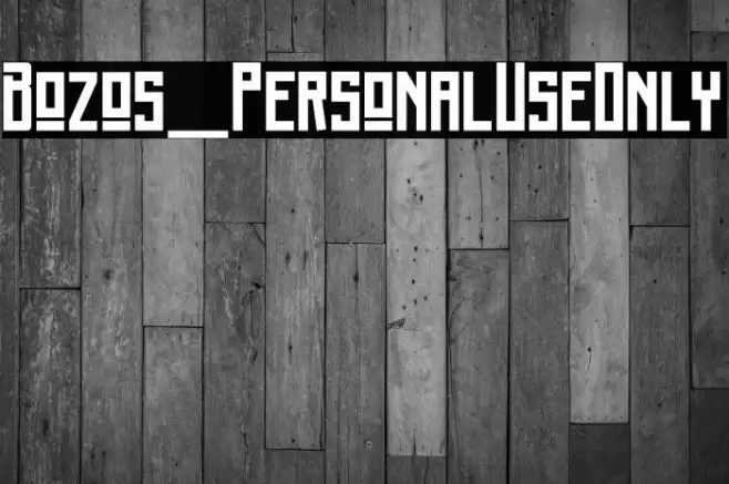Bozos_PersonalUseOnly Font examples