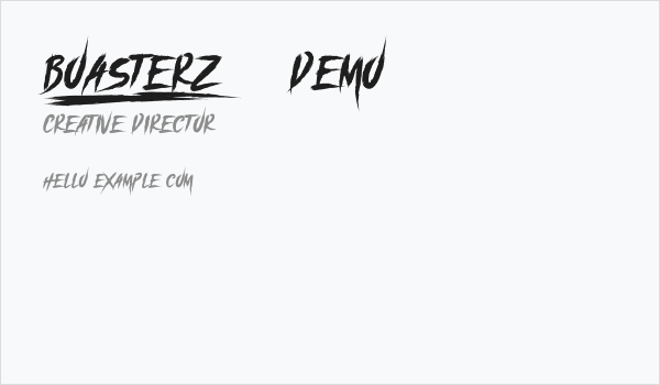 boasterz]  - Demo Business Card