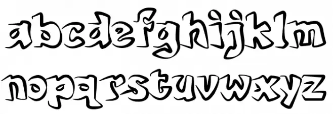 bobotoh Schriftart Kleinbuchstaben