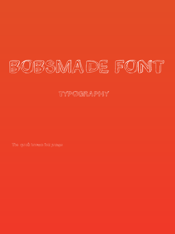 bobsmade font Poster