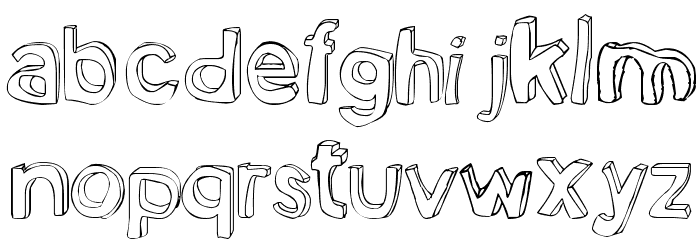 bobsmade font Font LOWERCASE