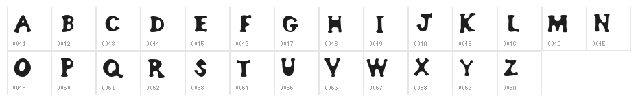 bodypump 1 Character Map