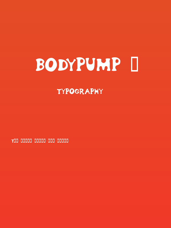 bodypump 1 Poster
