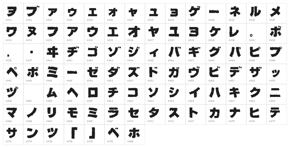 bog Black Character Map