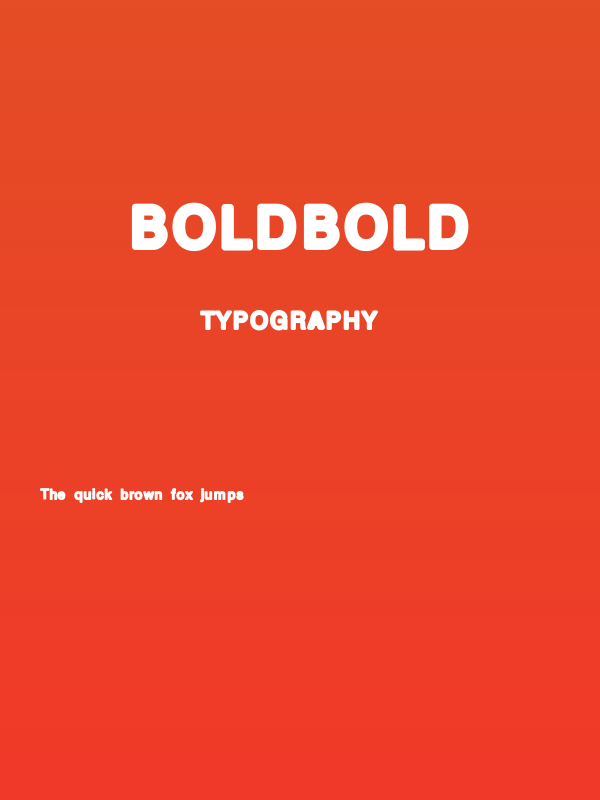 boldbold Poster