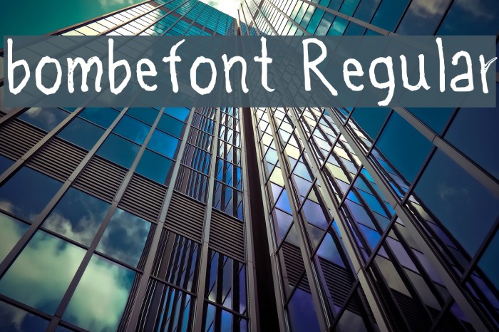 bombefont Regular Font examples