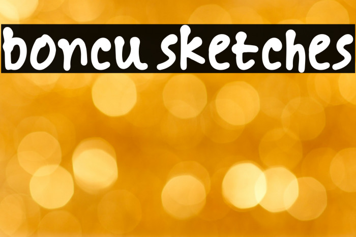 boncu sketches Font examples