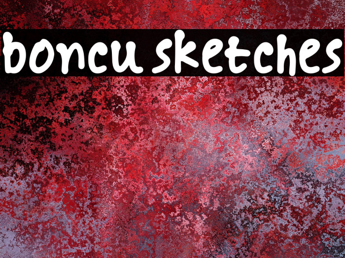 boncu sketches Font examples