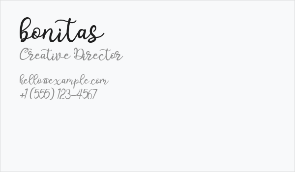 bonitas Business Card