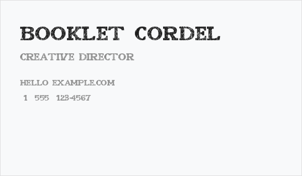 booklet Cordel Business Card