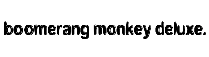 boomerang monkey deluxe. Font