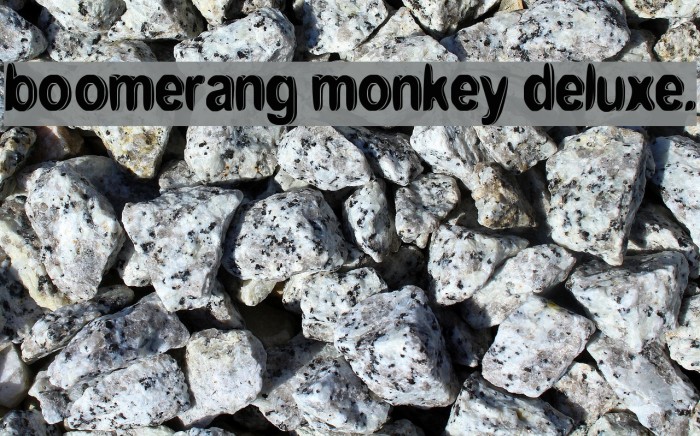 boomerang monkey deluxe. フォント examples
