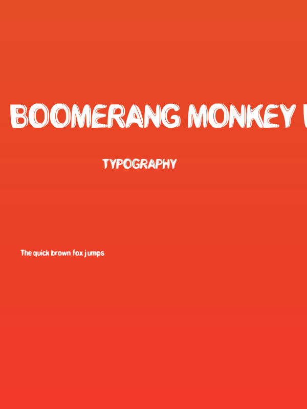 boomerang monkey deluxe. Poster
