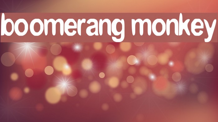 boomerang monkey Font examples