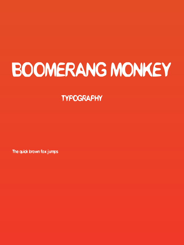 boomerang monkey Poster