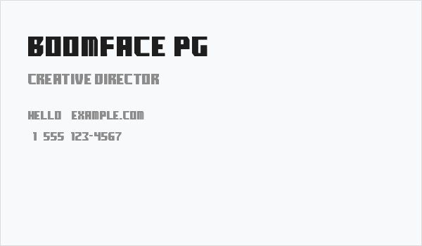 boomface pg Business Card