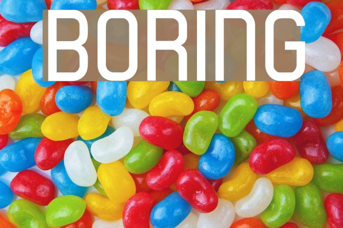 boring Font examples