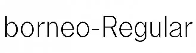 borneo-Regular  Frei Schriftart Herunterladen