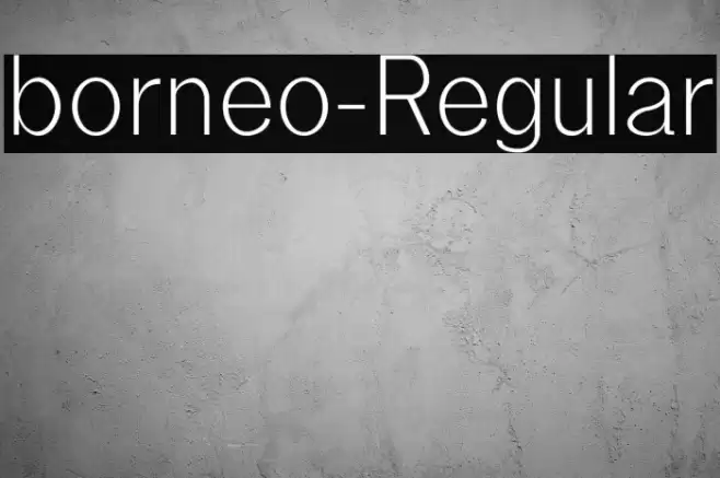 borneo-Regular Font examples