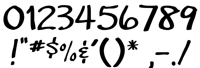 bosil Marker Font OTHER CHARS