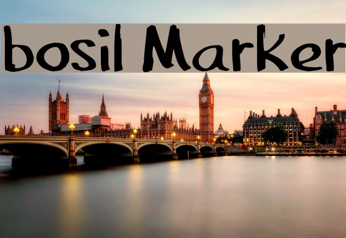 bosil Marker Font examples