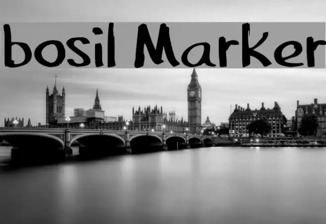 bosil Marker Font examples