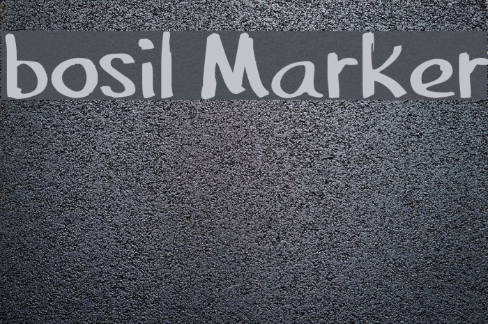 bosil Marker Font examples