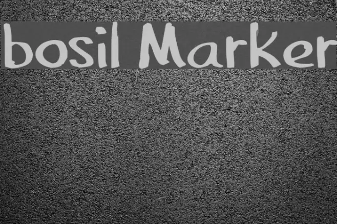 bosil Marker Font examples