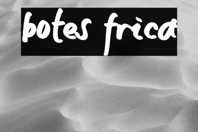 botes frica Font examples