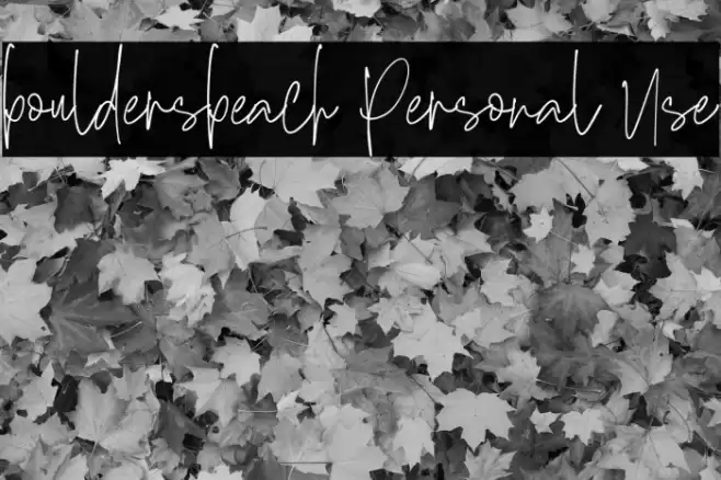 bouldersbeach Personal Use Font examples