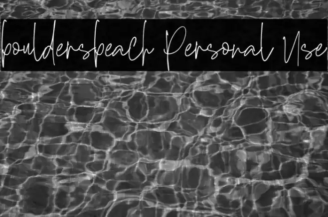 bouldersbeach Personal Use Font examples