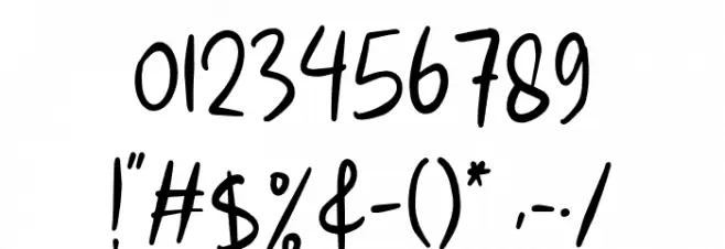 bounchy Font OTHER CHARS