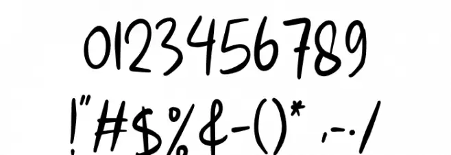 bounchy Font OTHER CHARS