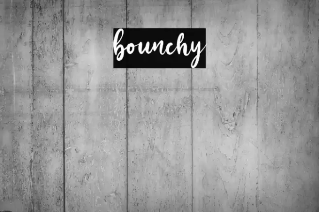 bounchy Font examples
