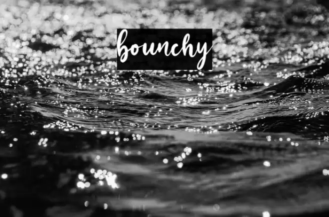 bounchy Font examples