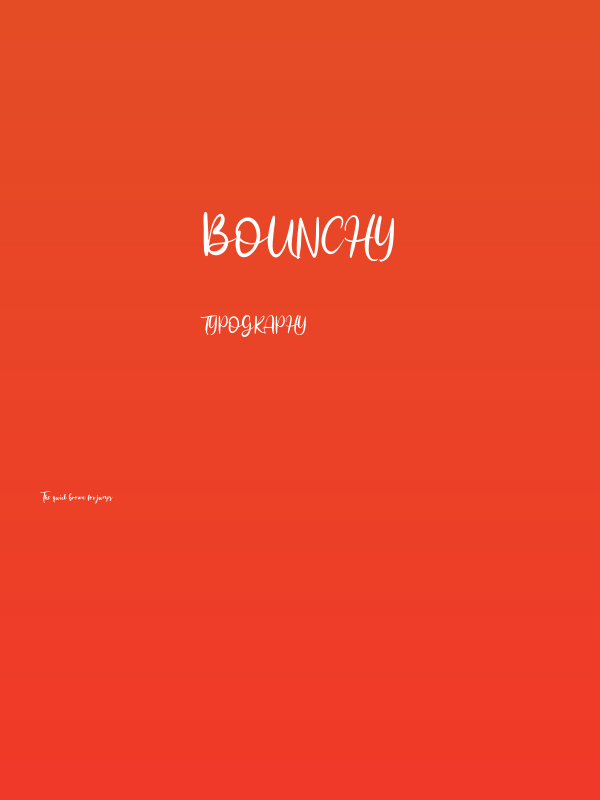 bounchy Poster