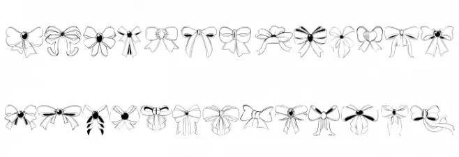 bow خط أحرف صغيرة