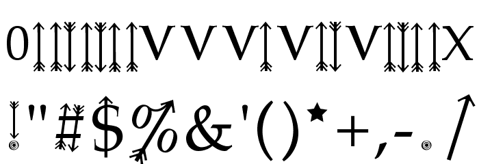 bownARrOW Font OTHER CHARS