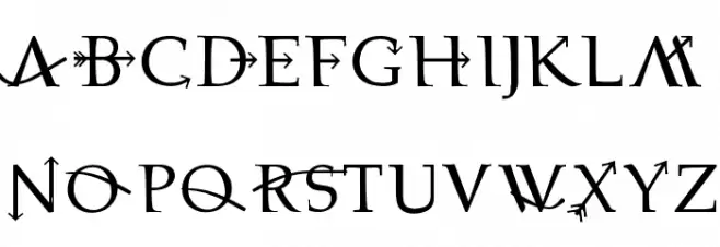 bownARrOW Font UPPERCASE