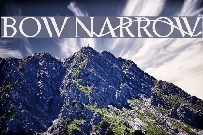bownARrOW Font examples