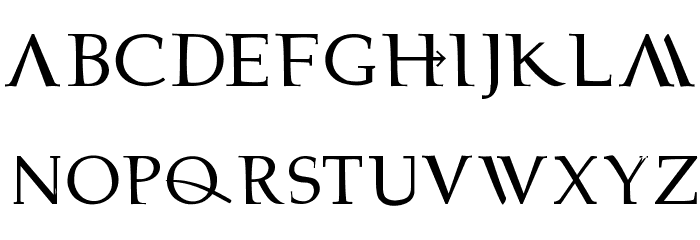 bownARrOW Font LOWERCASE
