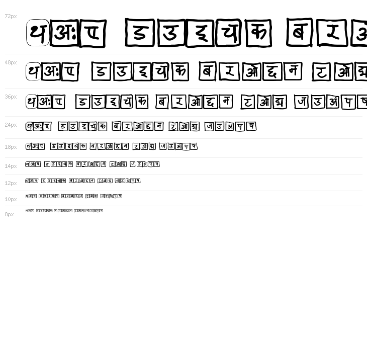 boxed devangri Waterfall