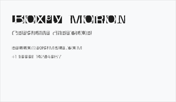 boxey moron Business Card
