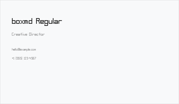 boxmd Regular Business Card