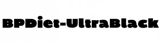 BPDiet-UltraBlack  font caratteri gratis