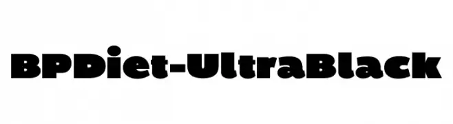 BPDiet-UltraBlack  免费字体下载