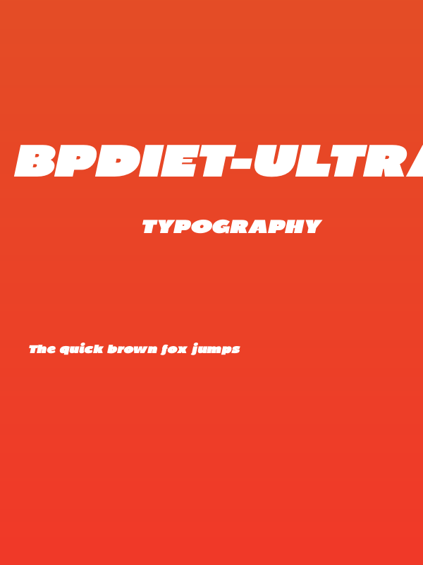 BPDiet-UltraBlackItalic Poster