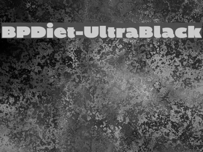 BPDiet-UltraBlack Font examples